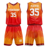 Custom Fire Basketball Jersey Uniform